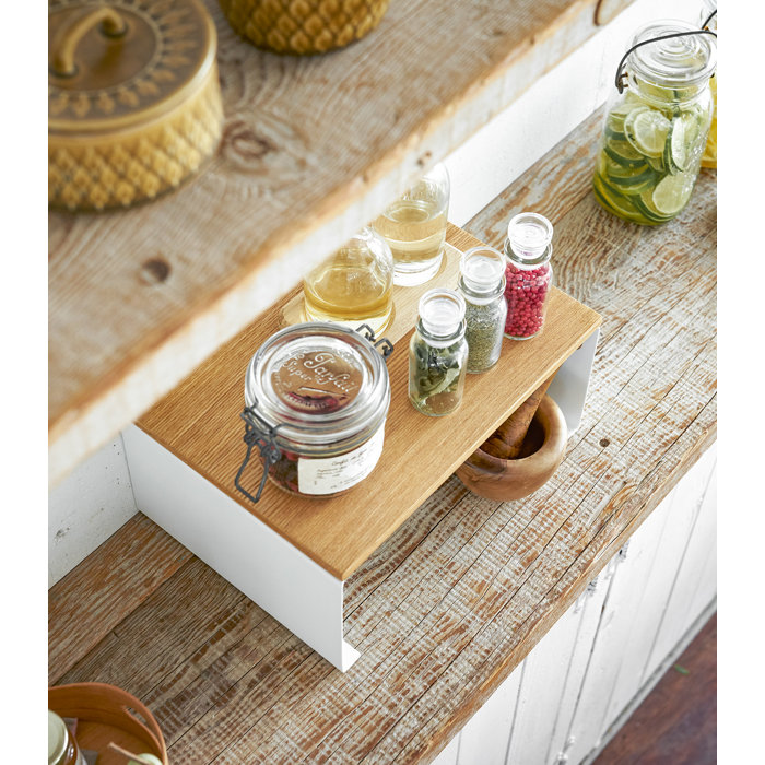 Yamazaki USA Tosca Yamazaki Home Wood-Top Stackable Kitchen Rack ...